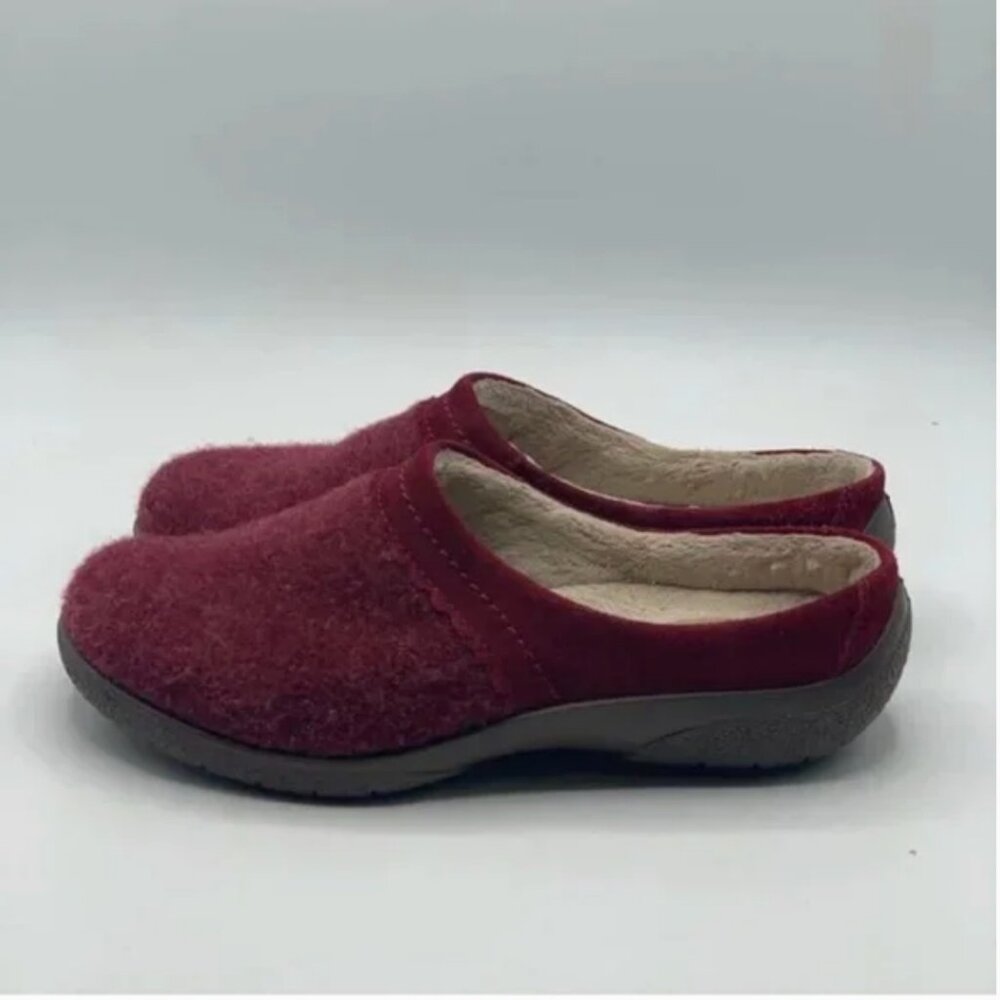Hotter Devotion Textured Slippers In Ruby Size 5 - image 3